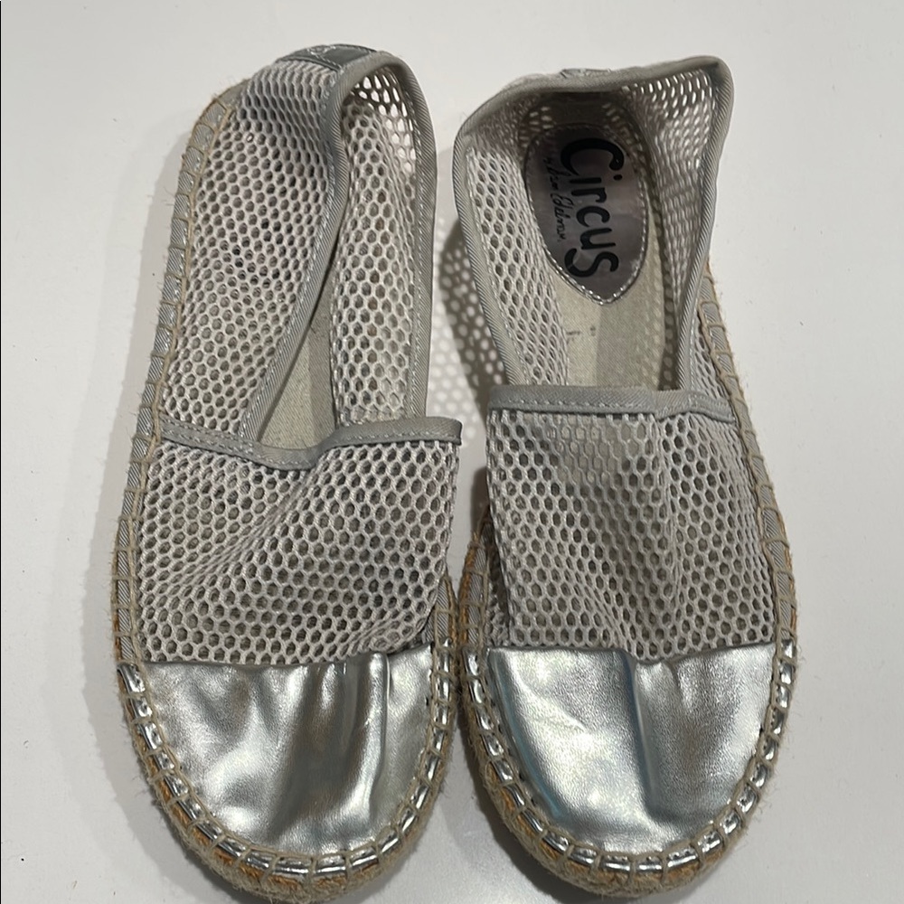 Circus by Sam Edelman Silver Mesh Espadrilles